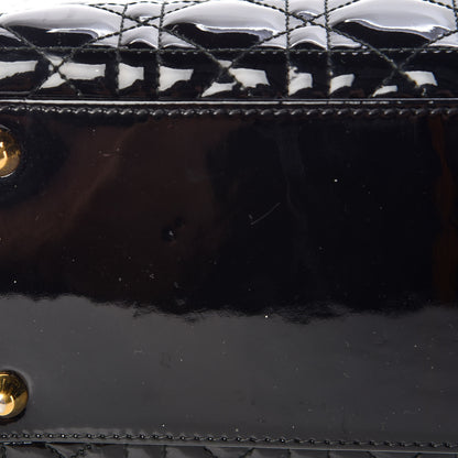 Christian Dior Patent Cannage Large Lady Dior Black 9 of 10