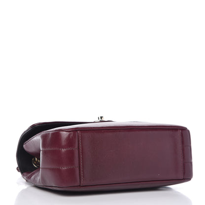 Chanel Shiny Lambskin Quilted Small Chevron Miroir Burgundy 4 of 10