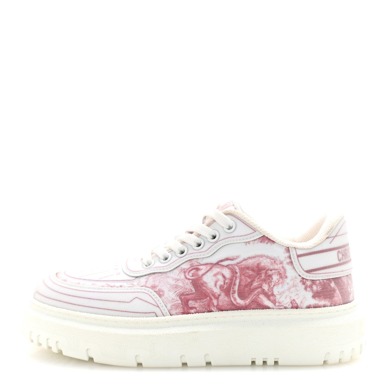 Christian Dior Neoprene Technical Fabric Dior Addict Toile De Jouy Low Top Sneakers 36.5 Framboise 1 of 9