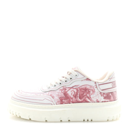 Christian Dior Neoprene Technical Fabric Dior Addict Toile De Jouy Low Top Sneakers 36.5 Framboise 1 of 9