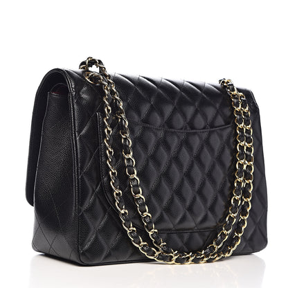 Chanel Caviar Quilted Maxi Double Flap Black 3 of 15