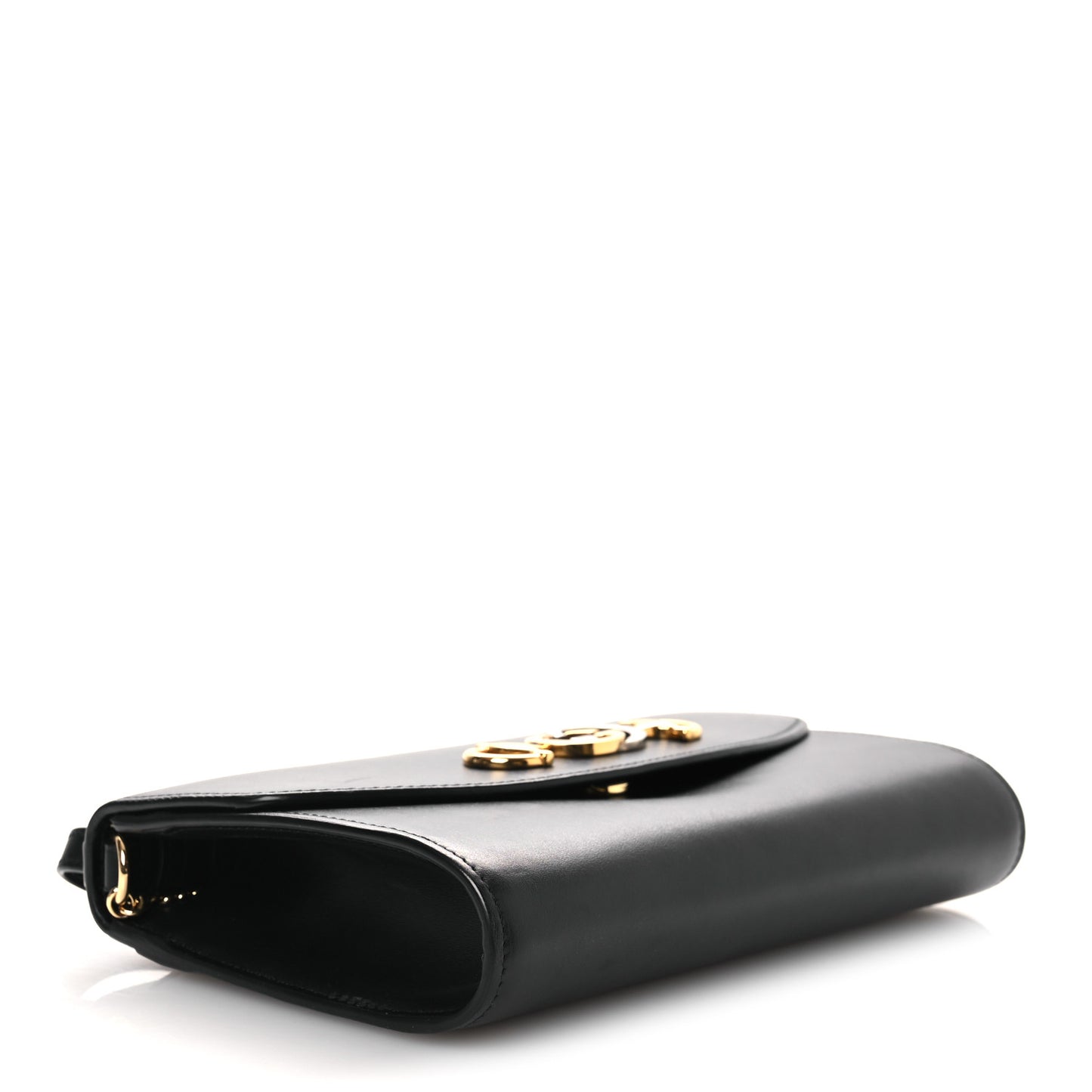 Smooth Calfskin Small Zumi Top Handle Shoulder Bag Black