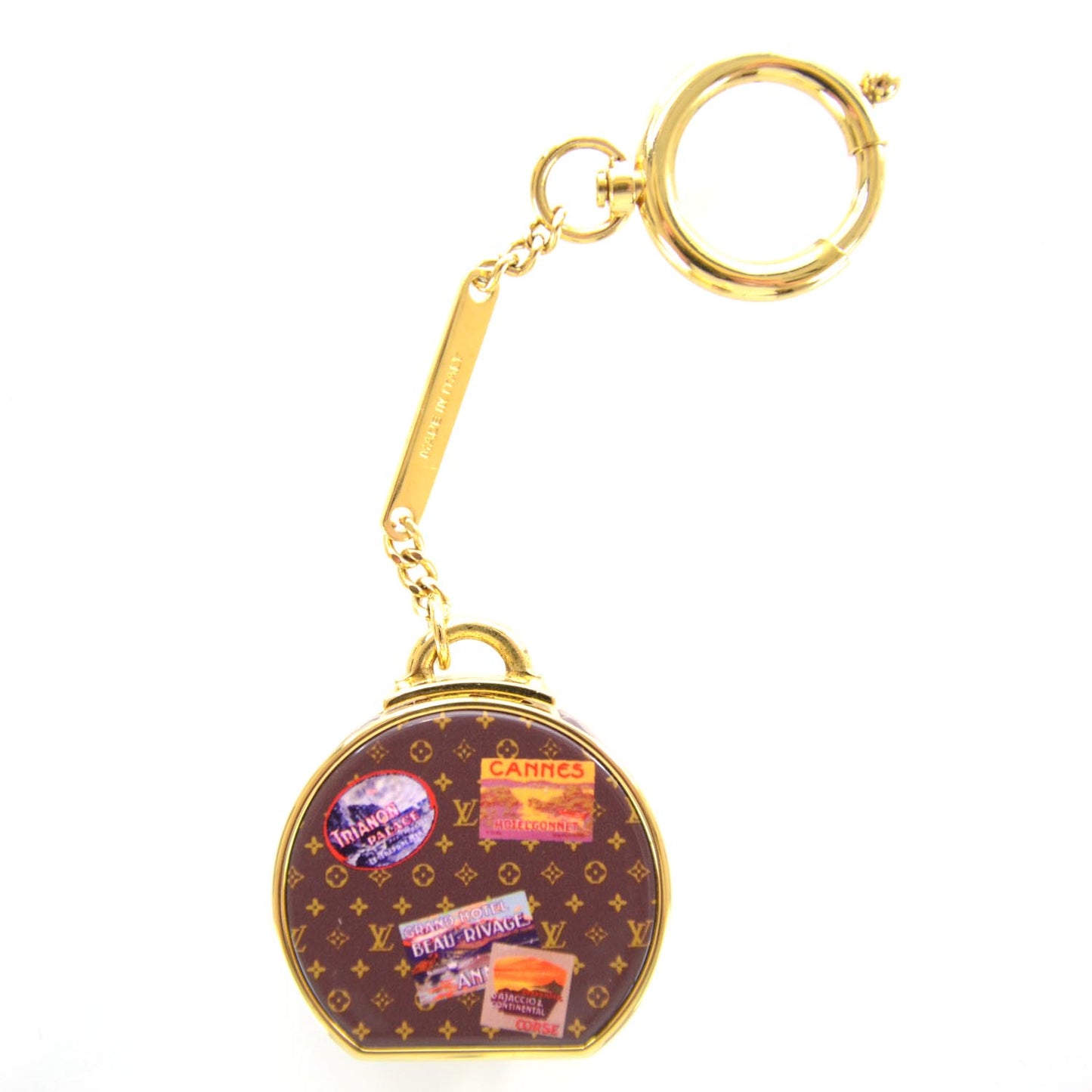 Monogram Hat Box Keychain