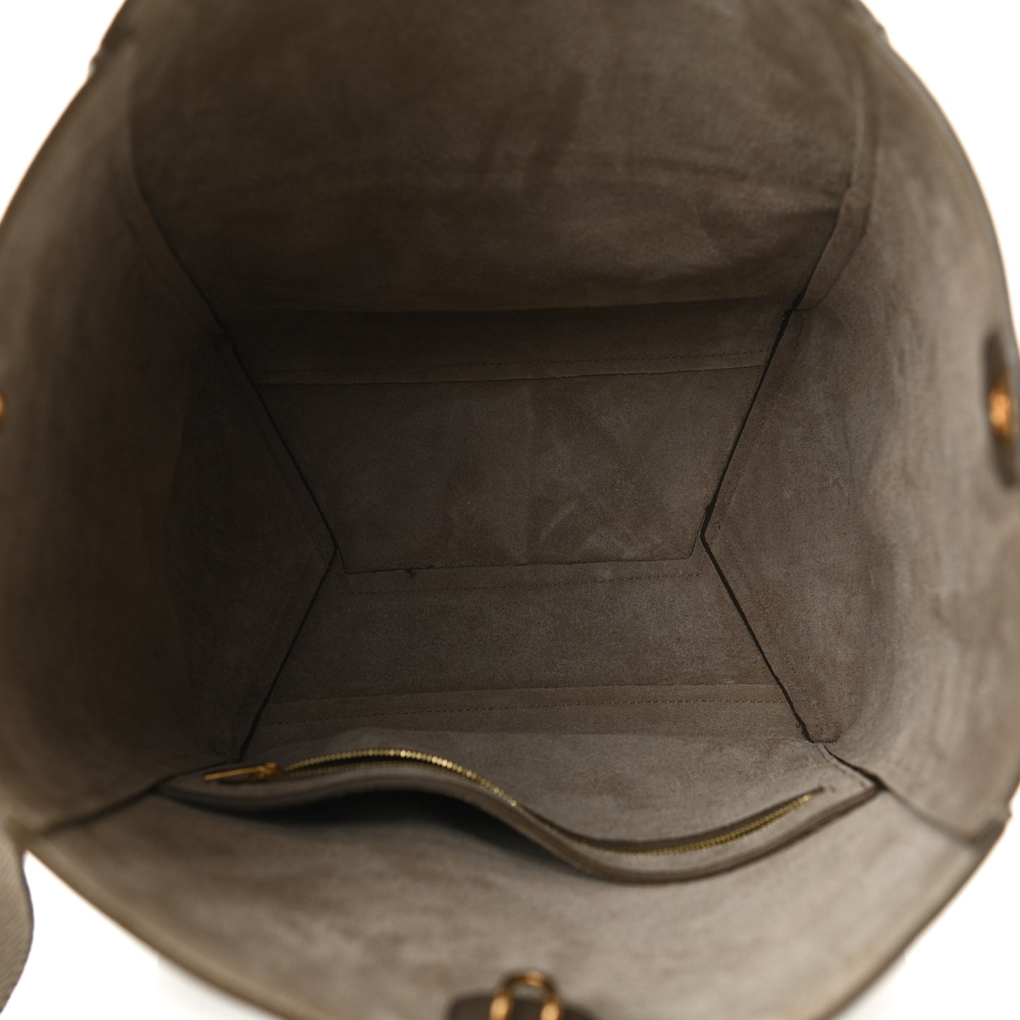 Soft Grained Calfskin Sangle Bucket Bag Taupe