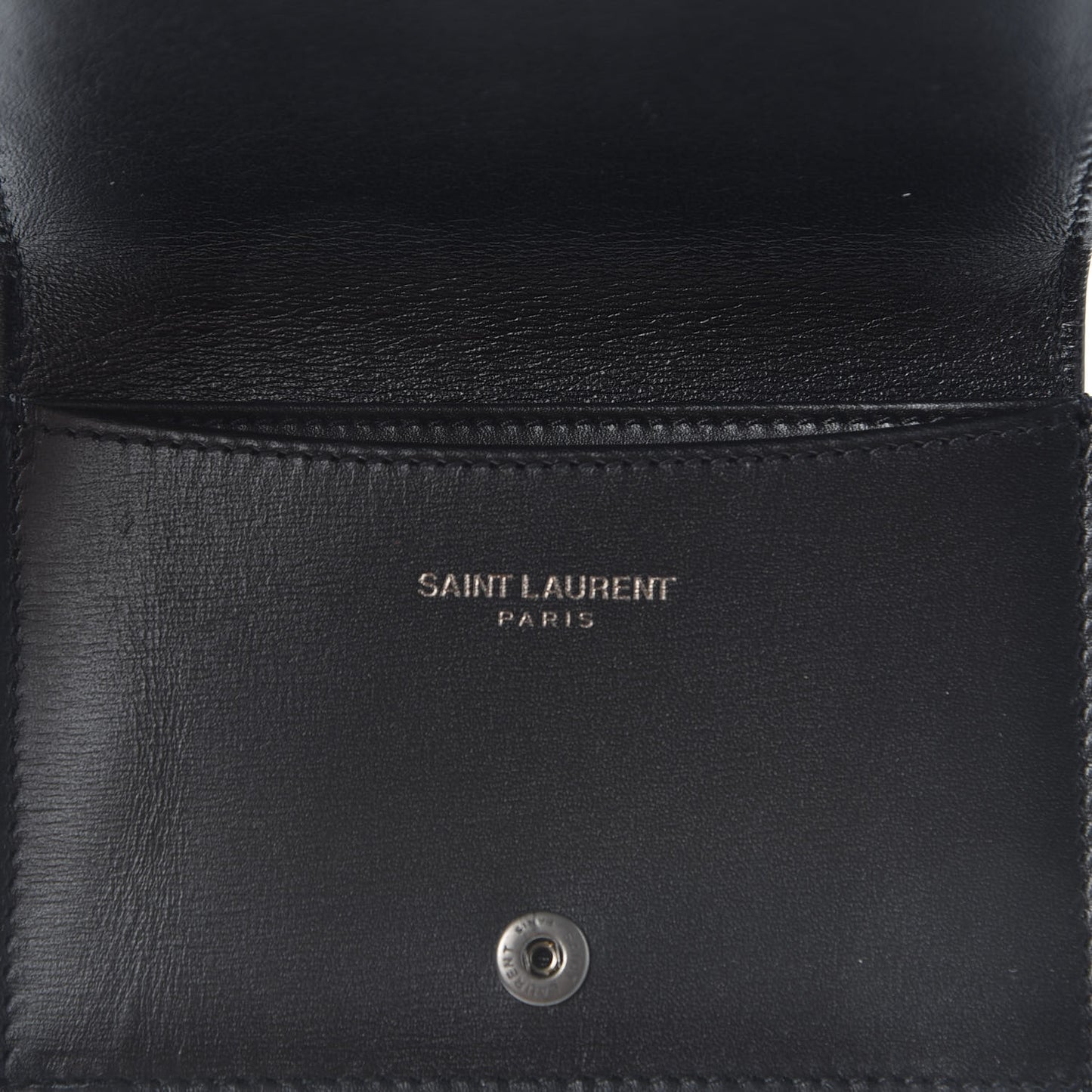 Calfskin Card Case Holder Black