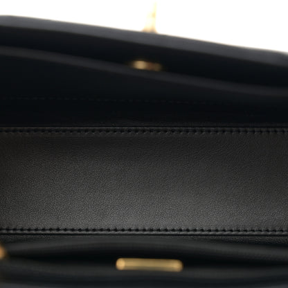 Chanel Shiny Aged Calfskin Quilted Nano Kelly Shopper Black 5 of 11