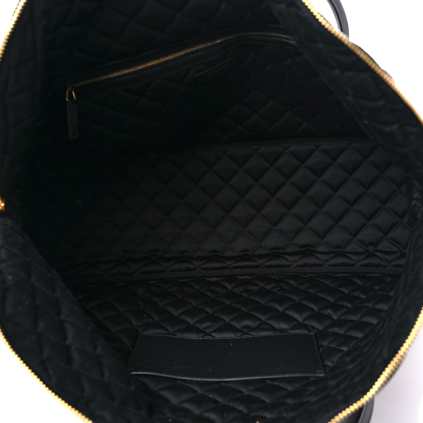 Calfskin Quilted ES Giant Travel Bag Black