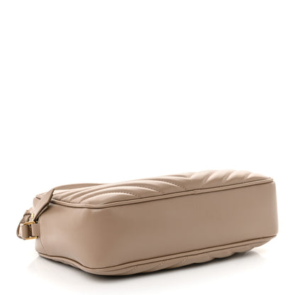 Saint Laurent Calfskin Matelasse Monogram Lou Camera Bag Taupe 4 of 13