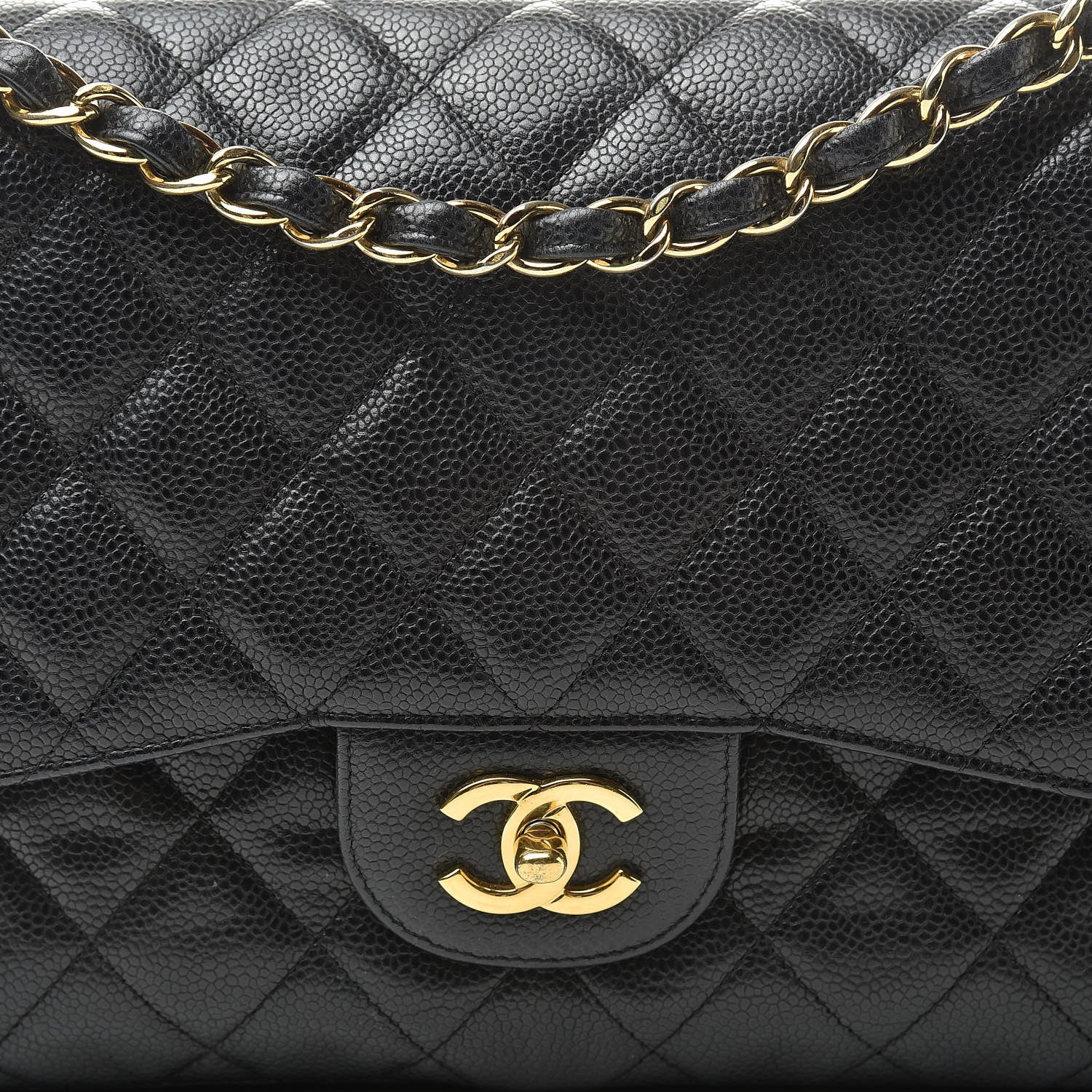 Chanel Caviar Quilted Jumbo Double Flap Black 8 of 13
