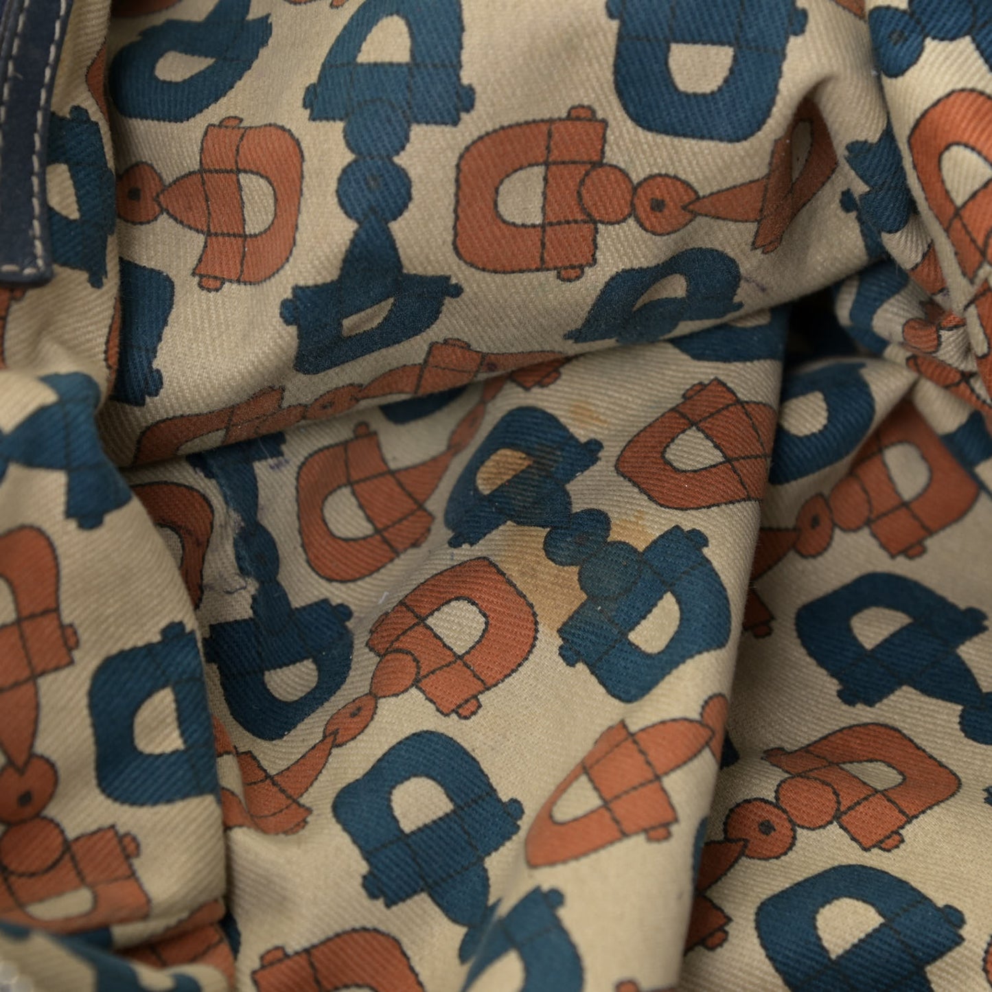 Guccissima Large Biba Studded Hobo Blue