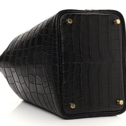 Hermes Matte Alligator Picotin Lock 18 Black 9 of 10