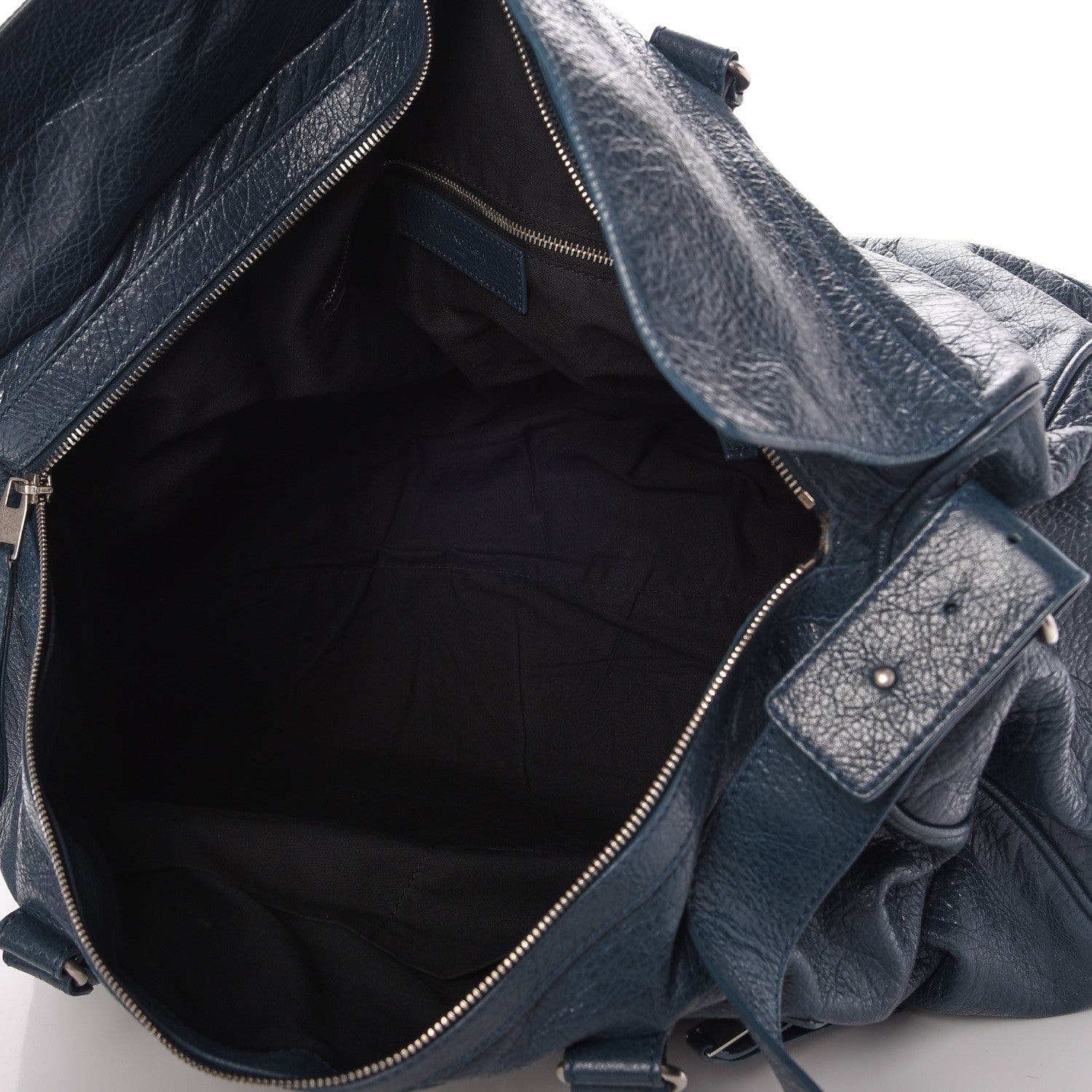 Balenciaga Agneau Classic Silver Hardware S Squash Boston Bleu Obscur 5 of 9