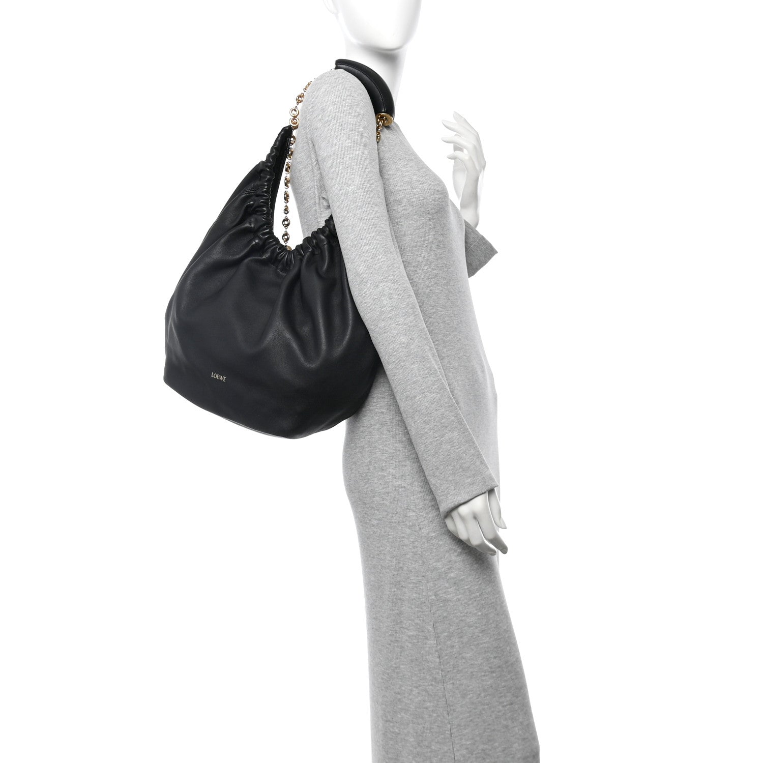 Loewe Buttery Nappa Medium Squeeze Bag Black 2 of 11