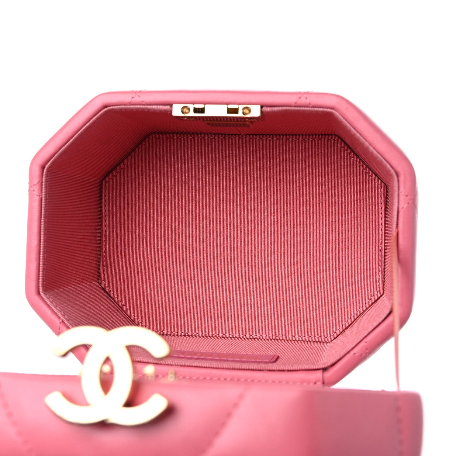 Chanel Lambskin Quilted Vendome Case Pink 5 of 9