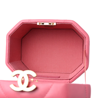 Chanel Lambskin Quilted Vendome Case Pink 5 of 9