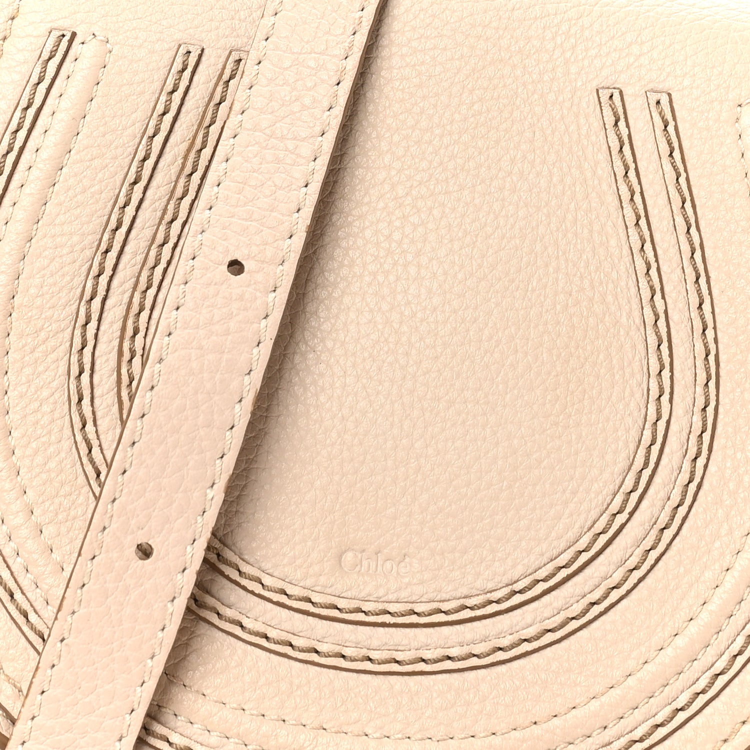 Chloe Calfskin Mini Marcie Round Crossbody Bag Root Beige 7 of 11