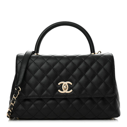 Chanel Caviar Quilted Small Coco Handle Flap Black 1 of 11