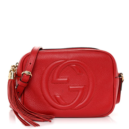 Gucci Pebbled Calfskin Small Soho Disco Bag Tabasco Red 1 of 10
