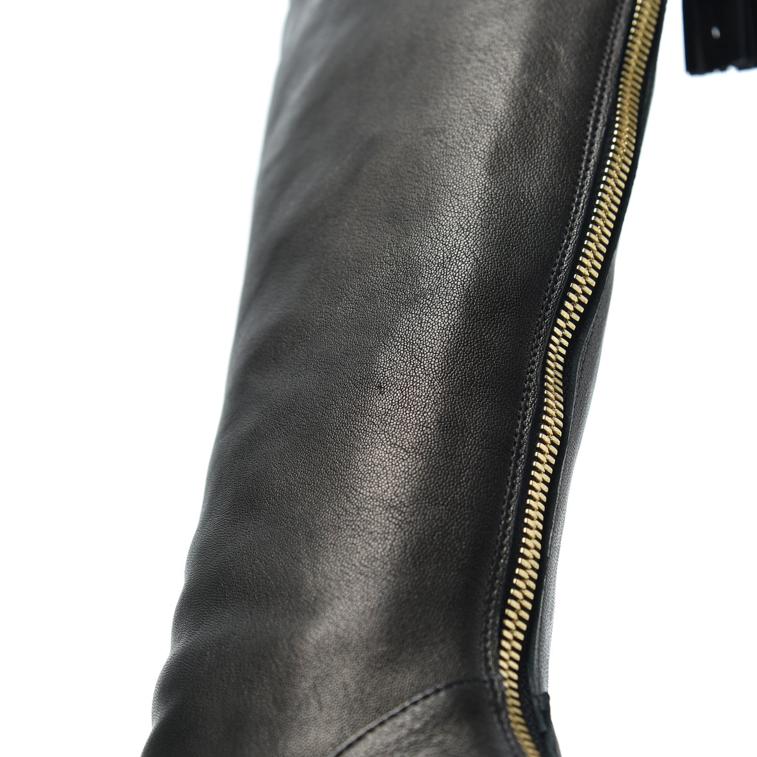 Saint Laurent Calfskin Jinny 105 Thigh High Boots 35 Black 17 of 23