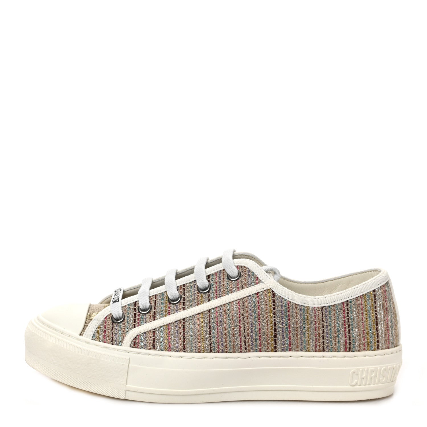 Christian Dior Romance Lurex Walk'N'Dior Low Top Sneakers 36.5 Multicolor 1 of 12