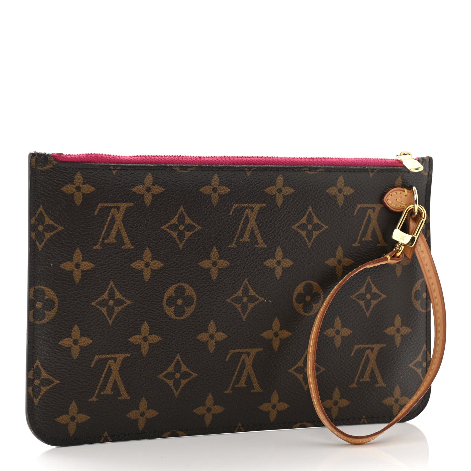 Louis Vuitton Monogram Neverfull MM GM Pochette Fuchsia 3 of 11