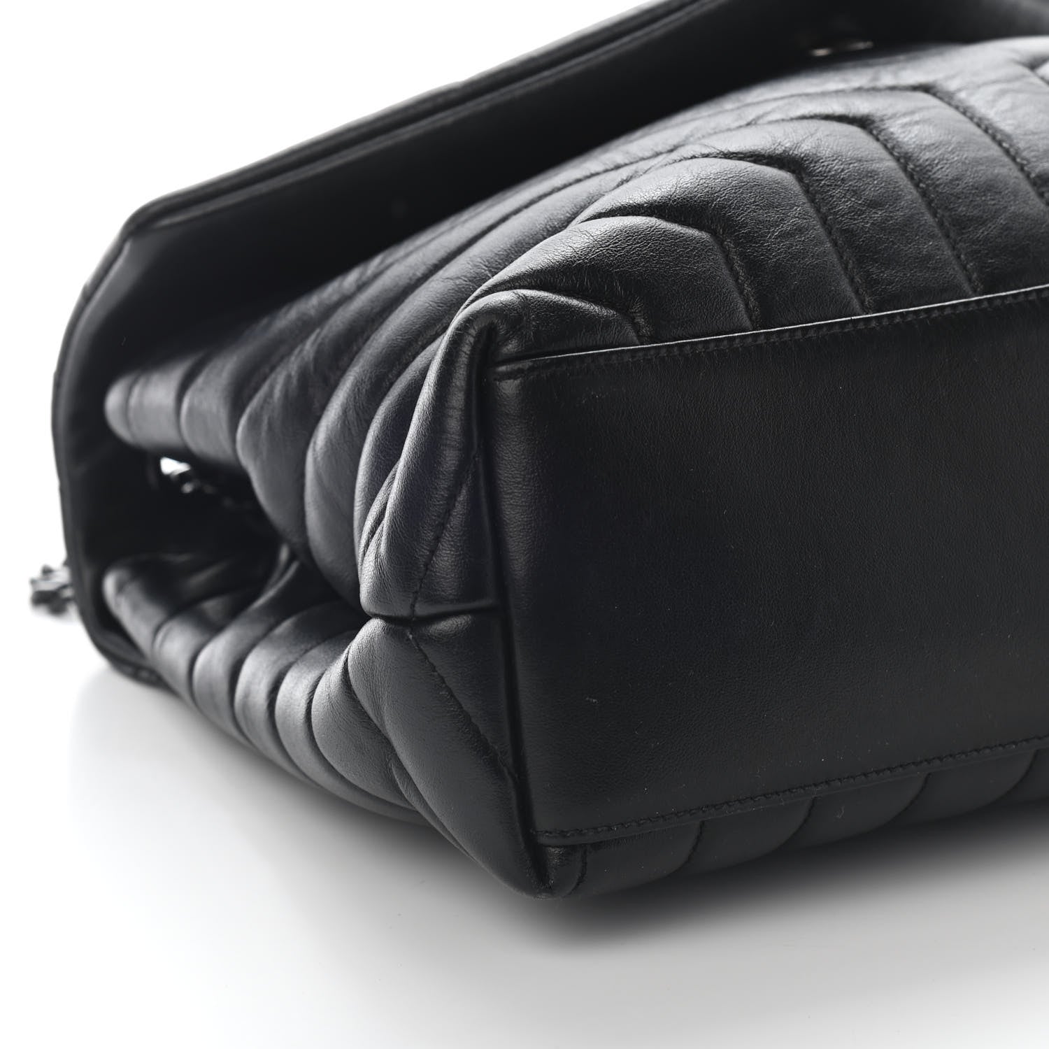 Saint Laurent Calfskin Y Quilted Monogram Medium Loulou Chain Satchel Black 7 of 8