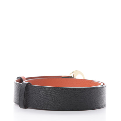 Gucci Calfskin 1973 Reversible Belt 85 34 Orange Black 2 of 7