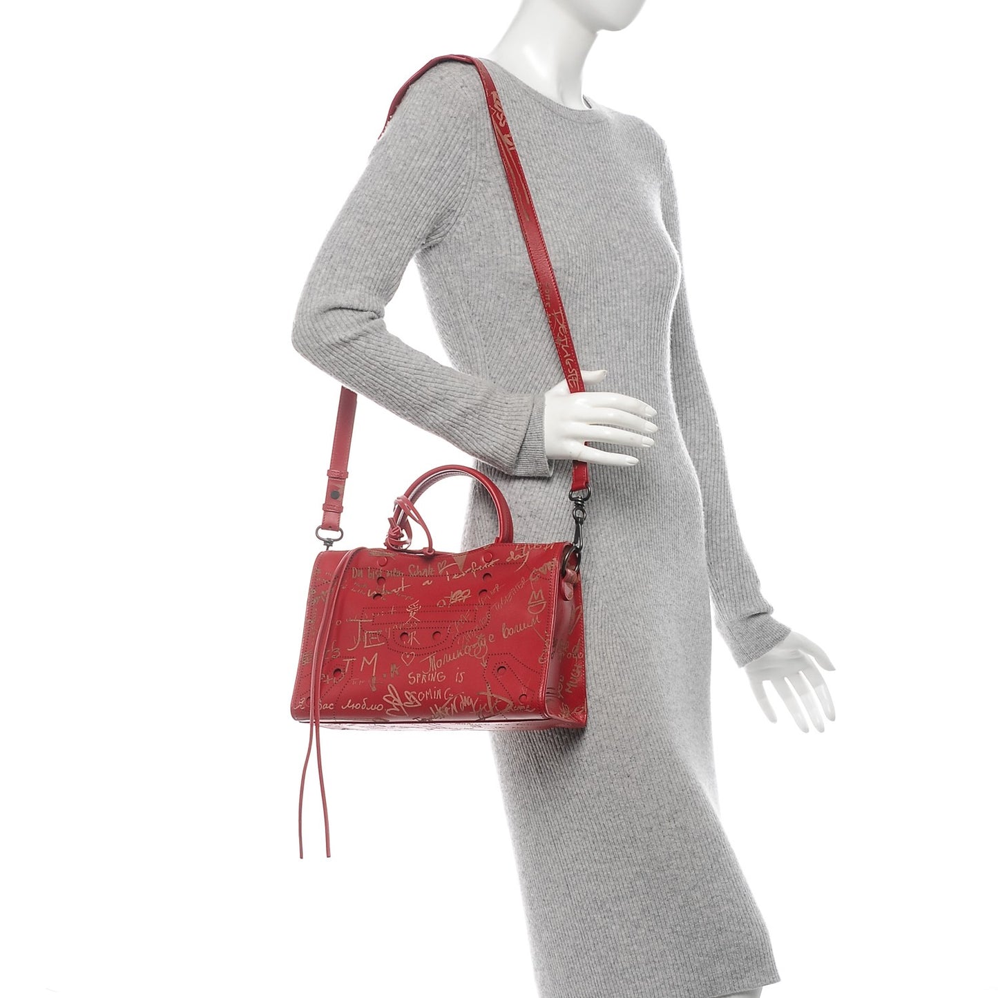 Calfskin Love Perforated Blackout Hardware S City Rouge Profond
