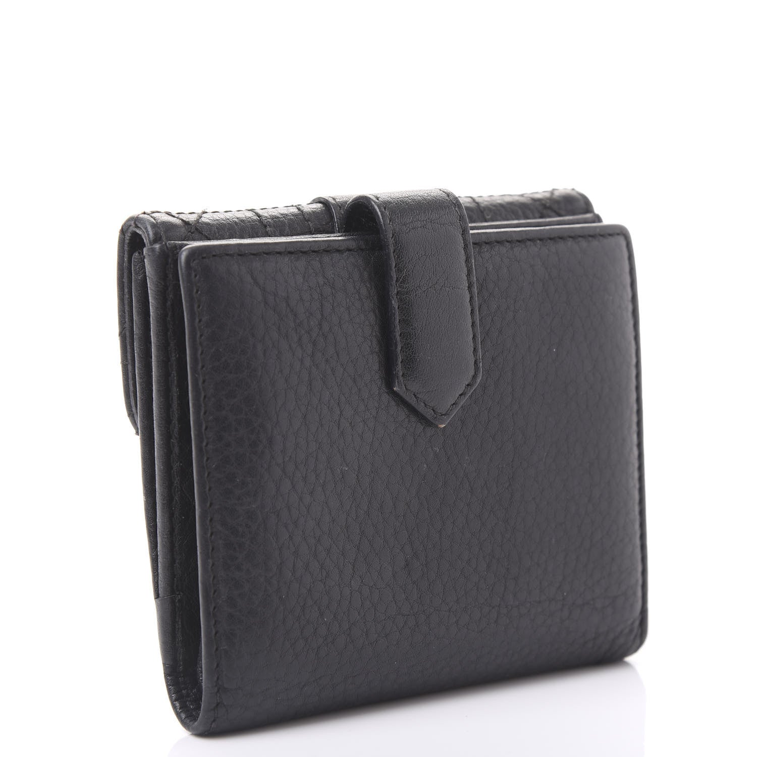 Christian Dior Grained Calfskin Cannage D Flap Wallet Black 6 of 10