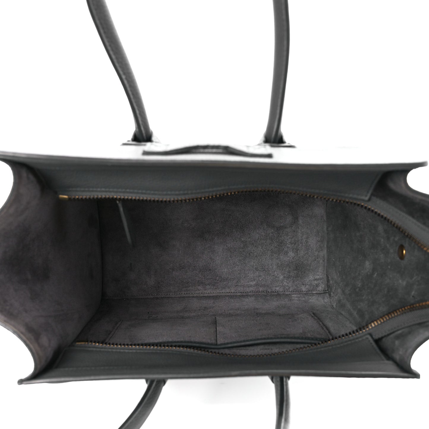 Baby Drummed Calfskin Micro Luggage Kohl
