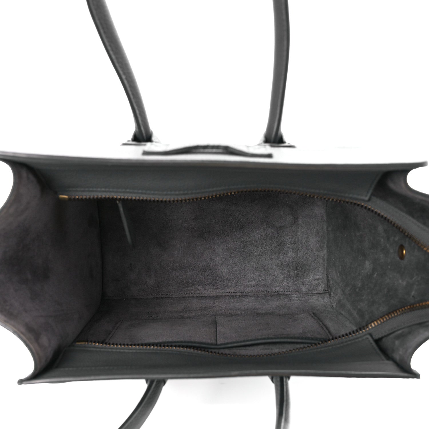 Celine Baby Drummed Calfskin Micro Luggage Kohl 5 of 12