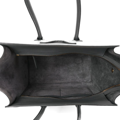 Celine Baby Drummed Calfskin Micro Luggage Kohl 5 of 12
