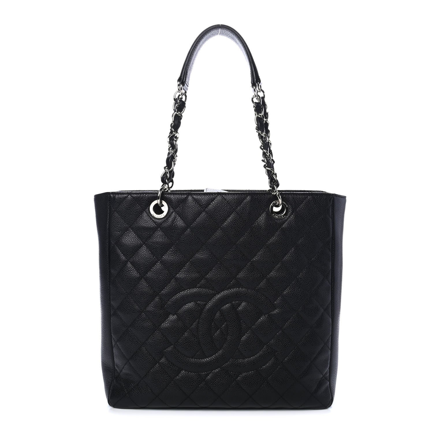 Chanel Caviar Quilted Vertical Grand Shopping Tote GST Black 1 of 4
