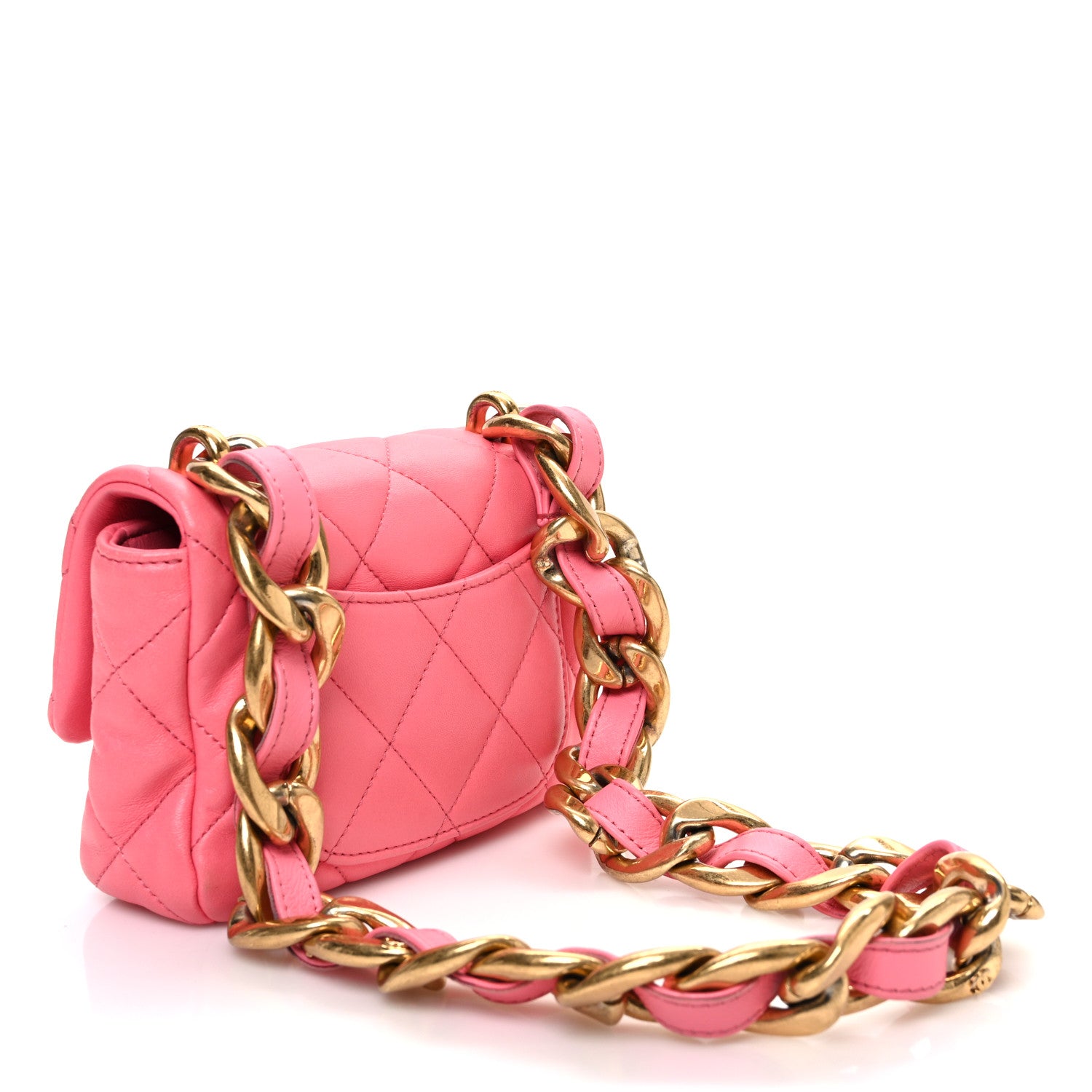 Chanel Lambskin Quilted Mini Funky Town Flap Pink 3 of 12