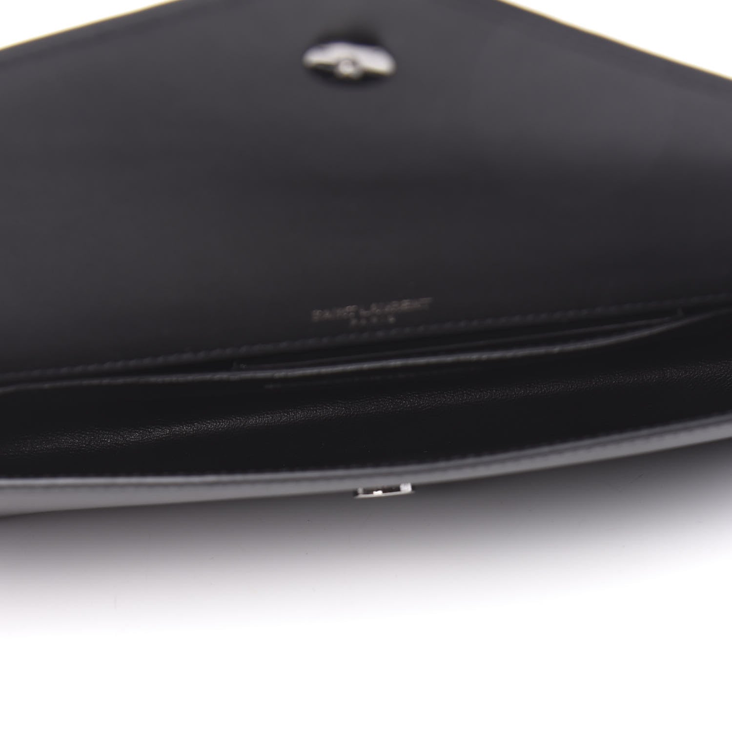 Saint Laurent Calfskin Monogram Clutch Black 5 of 9