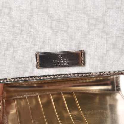 Gucci Monogram Joy French Flap Wallet White Silver 6 of 11