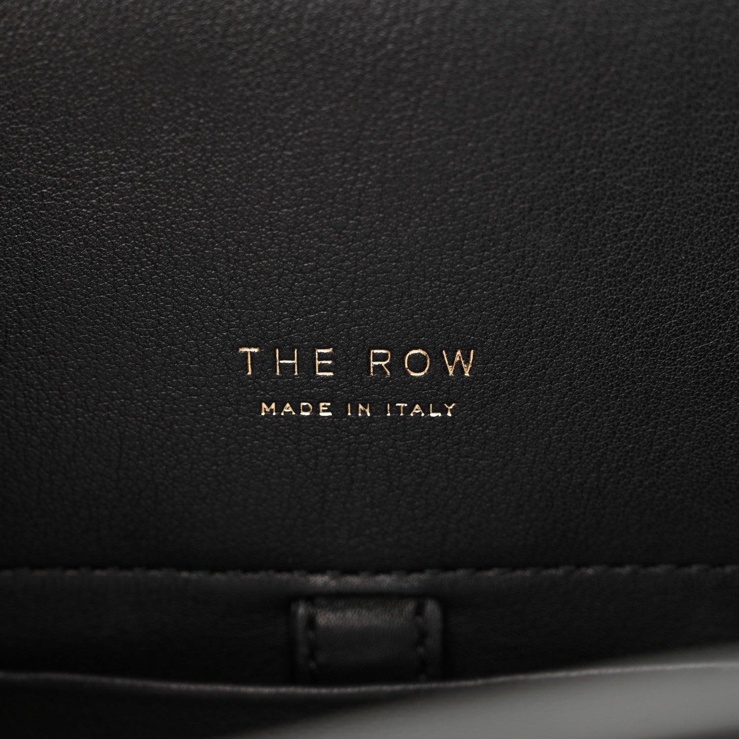 The Row Polished Saddle Calfskin Soft Margaux 10 Bag Black 6 of 9
