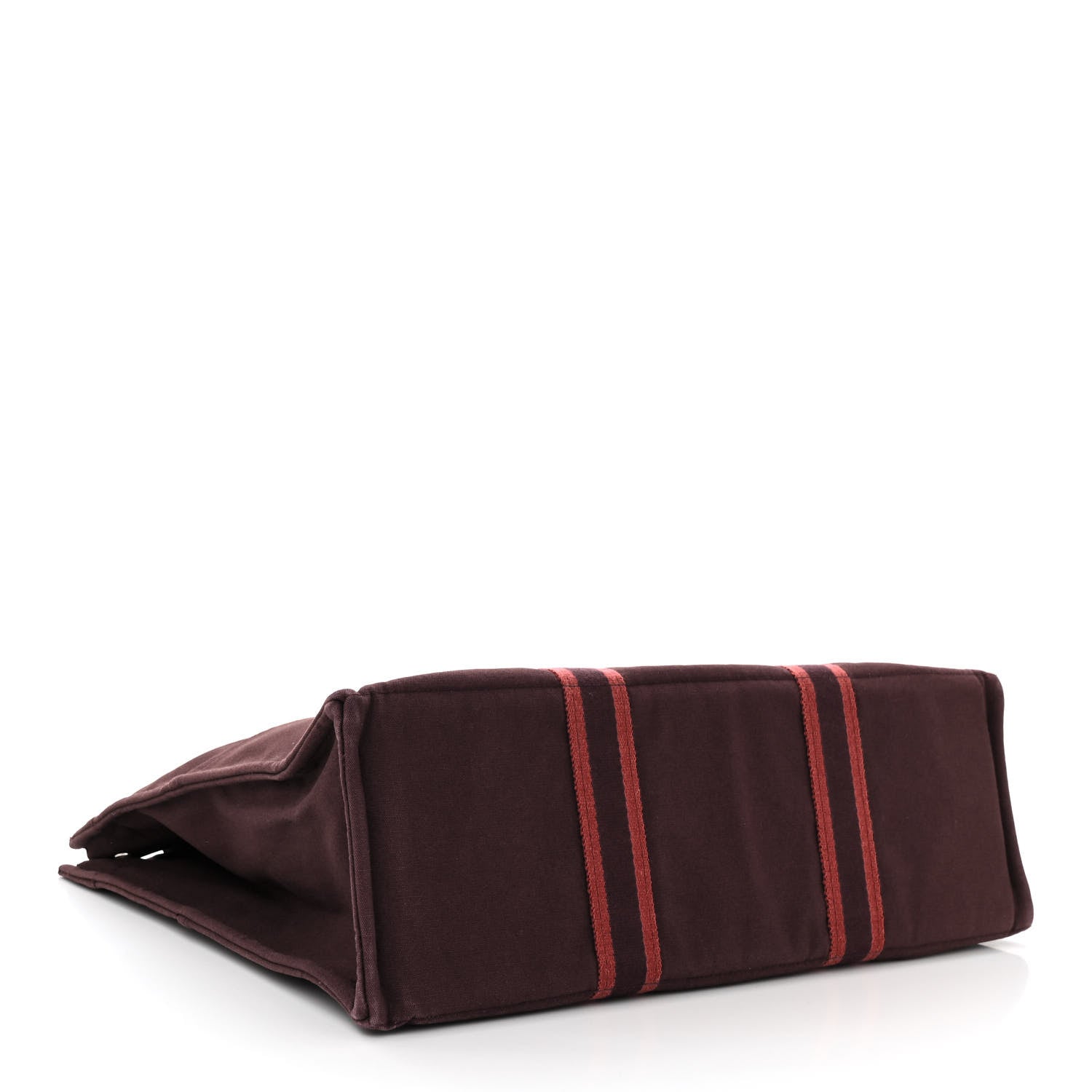 Hermes Canvas Herline GM Tote Maroon 4 of 11