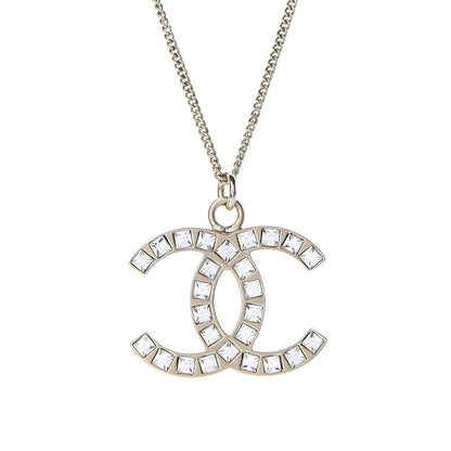Chanel Baguette Crystal CC Necklace Light Gold 5 of 5
