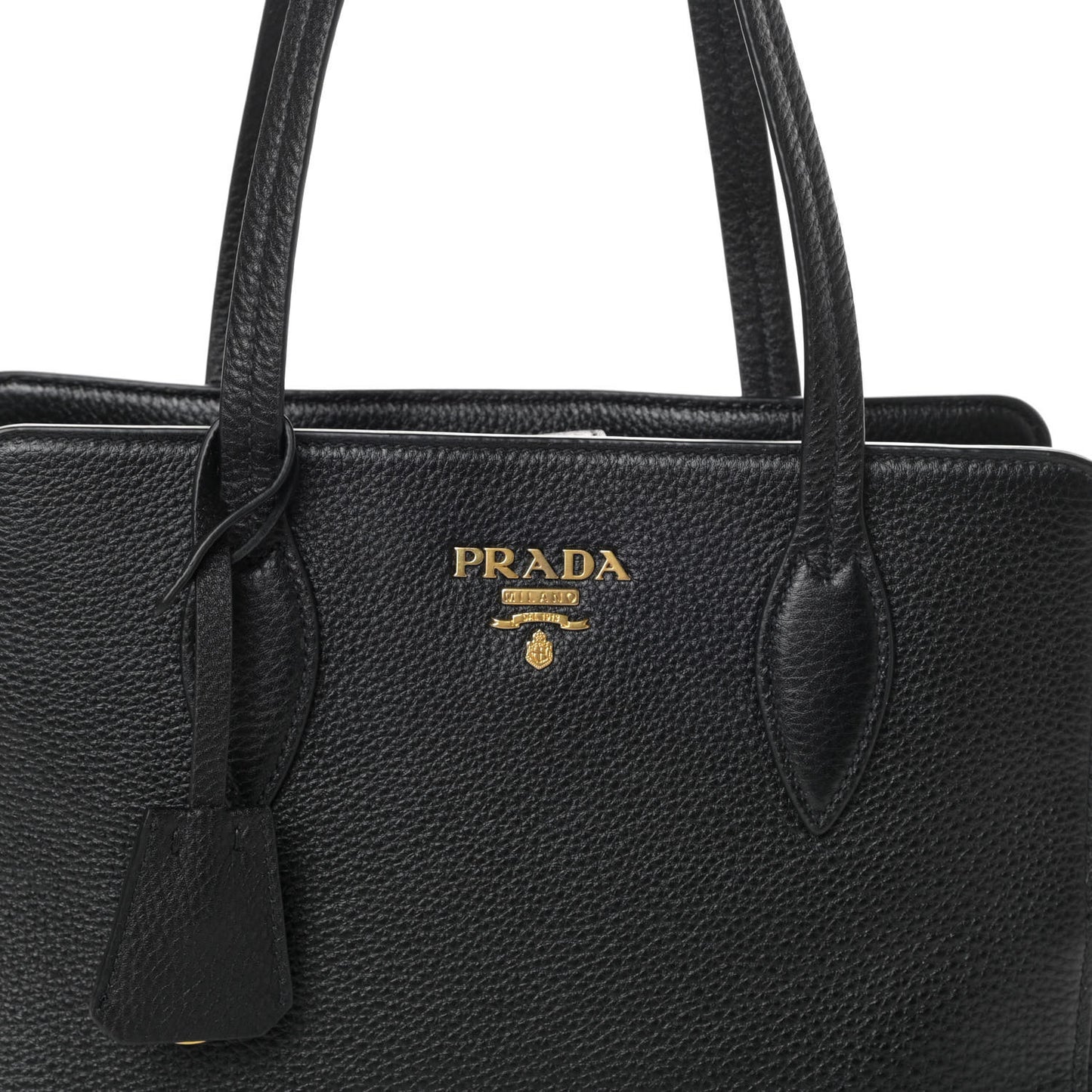 Vitello Daino Shopping Tote Black