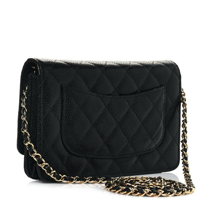 Chanel Caviar Quilted Wallet On Chain WOC Black 3 of 15