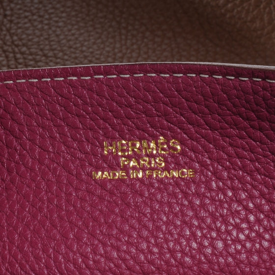 Taurillon Clemence Double Sens 45 Reversible Tote Marron