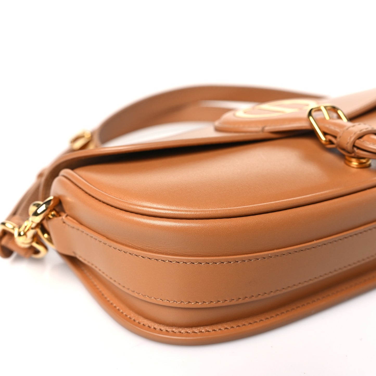 Box Calfskin East West Bobby Bag  Amber