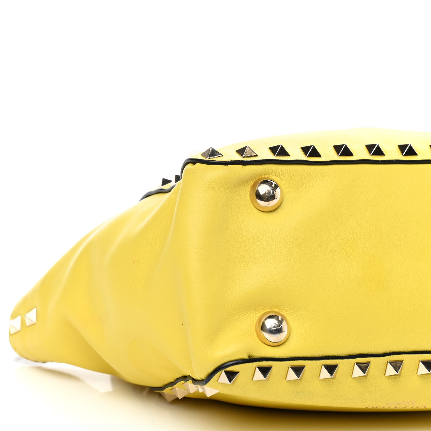 Valentino Garavani Vitello Mini Rockstud Tote Water Yellow 6 of 13