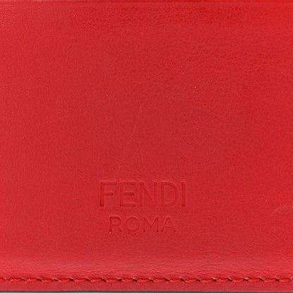 Fendi Vitello Century Face No Words Card Holder Fragola 6 of 10