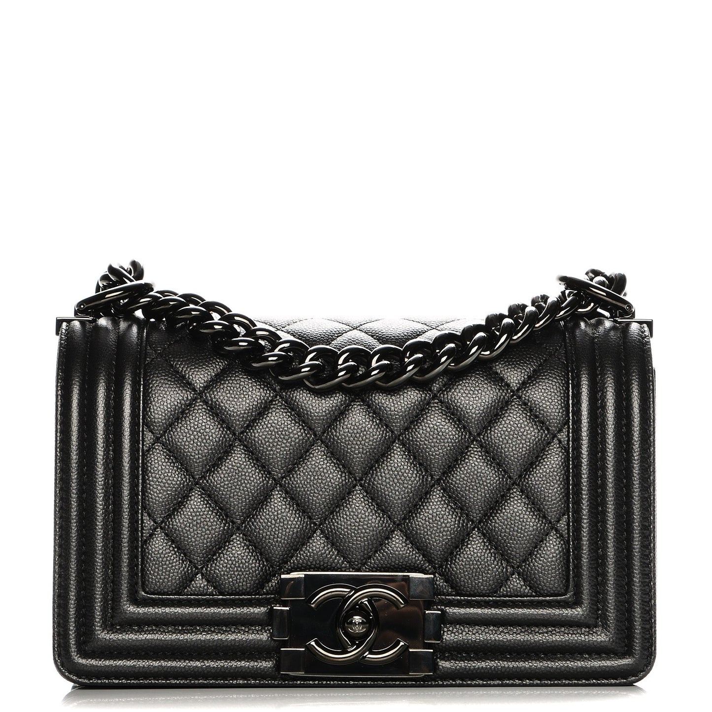 Caviar Quilted Small Boy Flap So Black