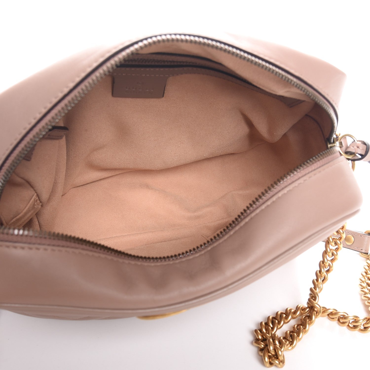 Gucci Calfskin Matelasse Medium GG Marmont Chain Shoulder Bag Porcelain Rose 5 of 7
