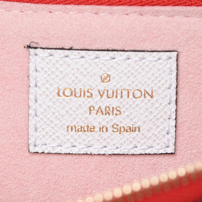 Louis Vuitton Monogram Giant Double Zip Pochette Rouge 9 of 11
