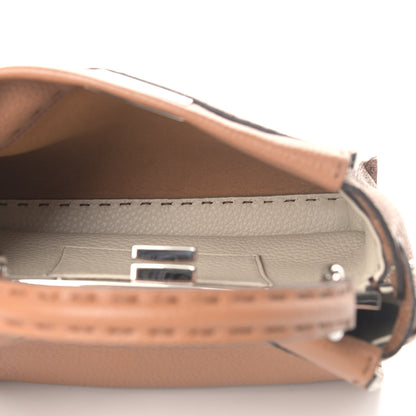 Fendi Cuoio Romano Selleria Bi-Color Mini Peekaboo Iconic Satchel Mou Milk 4 of 5