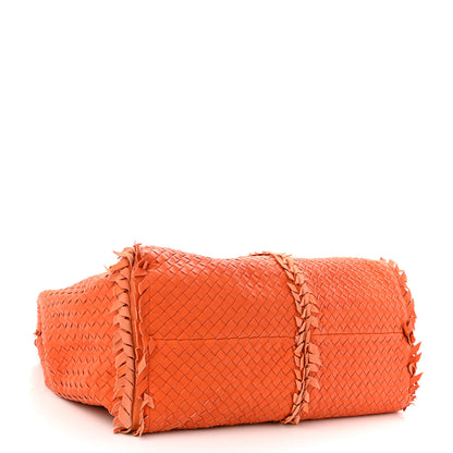 Bottega Veneta Nappa Intrecciato Large Franges Shoulder Bag Tangerine 3 of 10